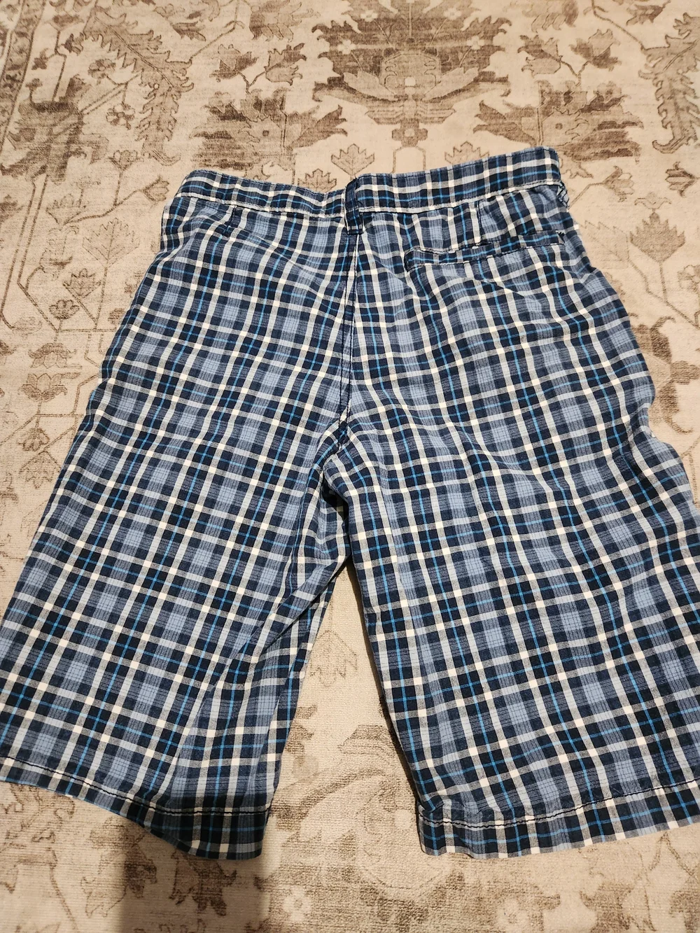 Old Navy Blue Plaid Cotton-Blend Boys' Shorts